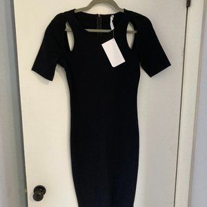NWT Eva Midi Bodycon Dress - XS black